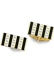 14K Gold and Diamond Onyx Cufflinks
