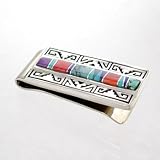 Sterling Silver Money Clip with Turquoise Inlay by Calvin Begay, #8791