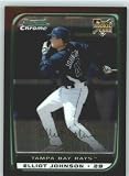 2008 Bowman Draft Chrome Baseball Cards # BDP24 Elliot Johnson (RC - Rookie Card) Tampa Bay Rays - MLB Trading Card in a Protective Display Case