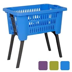 Mobiler W�schekorb mit ausklappbaren Standf��en