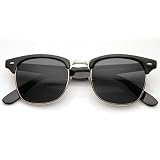 Designer Inspired Classic Half Frame Horned Rim Wayfarer Sunglasses
