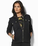 Lauren by Ralph Lauren Petite Sweater, Gino Ribbed Zip Cardigan Black P