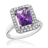 Amethyst and Diamond Ring
