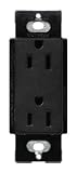 Lutron SCR-15-MN Satin Colors 15A Electrical Socket Duplex Receptacle, Midnight