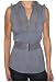 Apparel : Bailey Blue Junior's Zip Front Ruffle Sleevelss Top