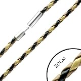Image of Urban Male Men's Plaited Leather Chain 18