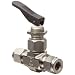 Parker VQ Series Stainless Steel 316 Toggle Valve, Inline, Toggle Handle, PTFE Stem, A-Lok Compression Fitting
