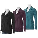 Belle du Jour Juniors Cowl Neck Banded Bottom Tunic