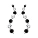 14K White Gold 1 ct. Alternating Black and White Diamond \
