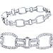 1.68 Total Carat Weight Round Cut Diamond Link Bracelet Set in 18k White Gold