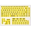 Large Print Keyboard Labels for PCs Black Yellow
