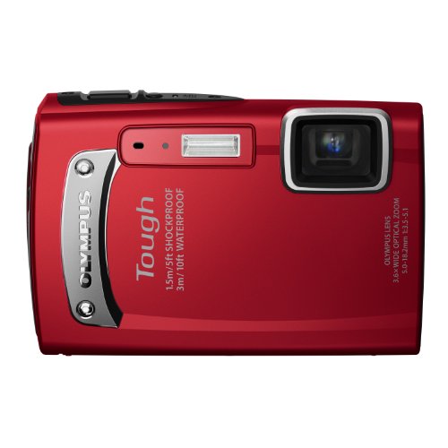 Olympus Tough TG-310 Digitalkamera (14 Megapixel, 3,6-fach opt, Zoom, 6,9 cm (2,7 Zoll) Display, bildstabilisiert, 3m wasserdicht, 1,5m stoßfest) rot