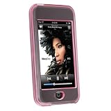 Clip-on Crystal Case w/ Belt Clip & Lanyard for iPod Touch, Pink