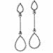 Designer Sterling Silver Dangling Cable Teardrop title=