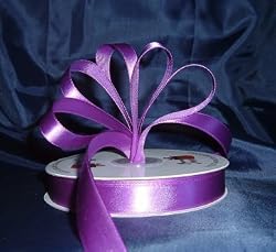 Ribbon - Satin Ribbon- 5/8" Single Face 50 Yards (150 FT) - Purple - Sewing - Craft - Wedding Favors
