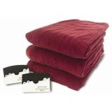 Biddeford Blanket Electric Warming Heated Blanket - Micro Plush with Digital Controller - Full Size, Brick