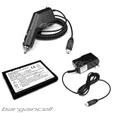 3 Pieces Value Combo Of HTC CINGULAR 8125, T-MOBILE MDA Car Cigarette Lighter Adapter + Home/ Wall/ Travel Ac Charger + Standard Lithium-Ion Battery