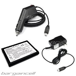 Brand New HTC Cingular 8125, T-mobile MDA PDA Smartphone Accessory Bundle Kit - Car Cigarette Lighter Adapter + Home Travel Ac Charger + Standard Lithium-ion Battery