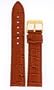 Watch Band Light Brown Genuine Leather Crocodile Grain 26 millimeter Tech Swiss