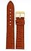 Watch Band Light Brown Genuine Leather Crocodile Grain 22 millimeter Tech Swiss