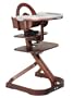 Scandinavian Child Svan Convertible High Chair in Mahogany Wood Stain
