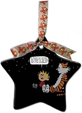 Dancing Calvin Amp Hobbes Calvin And Hobbes Custom Christmas Gift Star Shape Porcelain Ornament Ceramic Crafts Home Decor