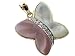 Pink and White Mother Of Pearl Milano Butterfly Pendant, 14k Gold