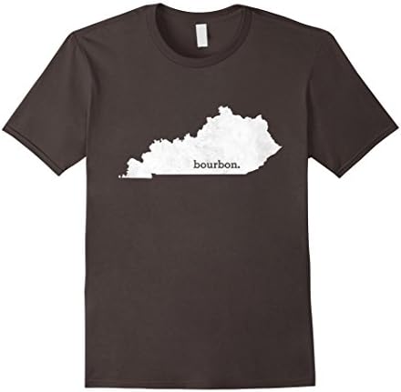 Kentucky State Outline Bourbon Whiskey Tshirt - Male Medium - Asphalt