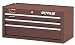 Waterloo TR51203B 26-Inch Wide by 12-Inch Deep by 12-1/4-Inch High Professional Use Brown Wrinkle 3 Drawer Intermediate Chest with Full Extension Ball Bearing Drawer Slides