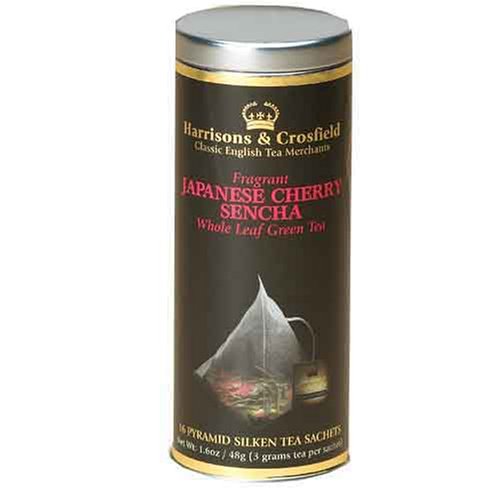 Harrisons & Crosfield Green Japanese Cherry Sencha, Pyramid Silken Tea Sachets,... by Harrisons & Crosfield
