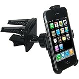 Amzer Swiveling Air Vent Mount for iPhone 1G, 3G, 3G S (Black)