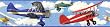 Vintage Planes Airplanes Peel & Stick Wall Border