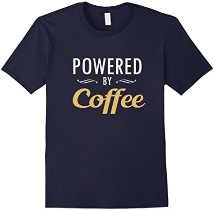 Men's Powered By CoffeeT- Shirt Medium Navy