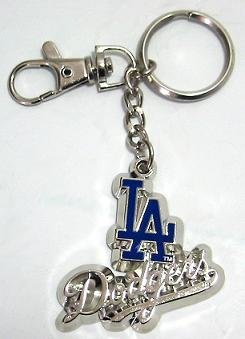 LOS ANGELES DODGERS MLB METAL KEYCHAIN AND FASTENER