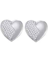 0.25CT DIAMOND HEART EARRINGS