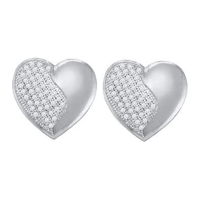 Cheap Girls Jewelry 0.25CT DIAMOND HEART EARRINGS For Sale
