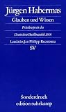 cover of Jürgen Habermas: Glauben und Wissen (2005)