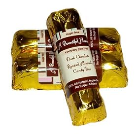 Sugar Free Belgian Dark Chocolate Roasted Almond Candy Bars - 3pc by A Bountiful Harvest