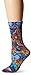 Laurel Burch Women's Single Pack Novelty Animal Crew Socks, Cats with Flowers, 9-11