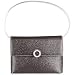 House of Florence Canvas and Calf Leather Evening Handbag Black