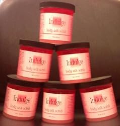 INDULGE BODY SALT SCRUB EXFOLIATOR - LARGE 23.5 OZ BOTTLES - WHOLESALE LOT OF 6