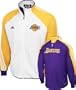 adidas Los Angeles Lakers White-Purple On Court Performance Warm-Up Jacket (Small)