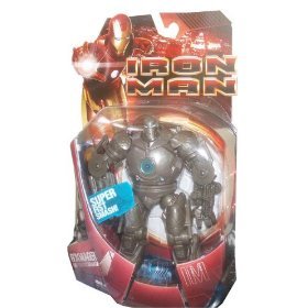 41AFGEHSqVL Iron Man Deluxe Movie Series 7 Inch Tall Action Figure   Iron Monger with Blue Chest Plate and Eyes Variant Equipped with Super Fist Smash