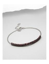 Red CZ Bracelet In 92.5 Sterling Silver