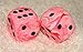Pink Swirled Dice Pair