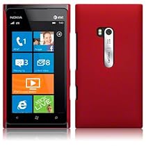 NOKIA LUMIA 900 SOLID RED HYBRID RUBBERISED BACK COVER CASE, IN QUBITS RETAIL PACKAGING