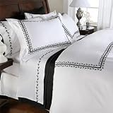 Venice Duvet &amp; Sham Set, Full/Queen, Black