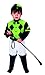 Search : Neon Green and Black Junior Jockey Outfit with Matching Cap and Crop, Size 18 Months