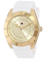 Tommy Hilfiger Womens 1781354 Cool Sport Gold-Plated Numbered Bezel Watch