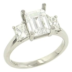 Radiant Cut Diamond Engagement Ring .70cttw (cz ctr)